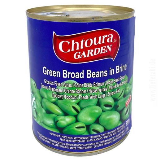 Chtoura Garden Grüne Breite Bohnen - Green Broad Beans in Brine 850g