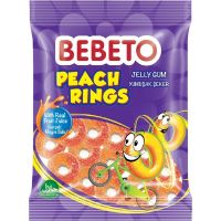 Peach Ring - With Fruit Juice 80g Bebeto