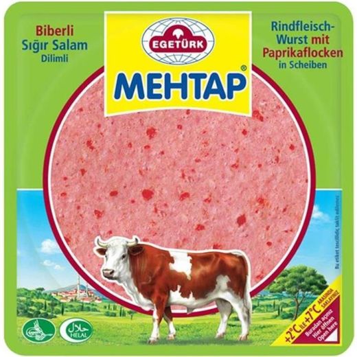 Egetürk Mehtap Sigir Biberli Dilim - Rinderfleischwurst mit Paprika 150g