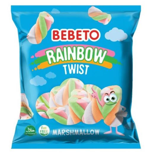 Bebeto Rainbow Twist Marshmallow 135g
